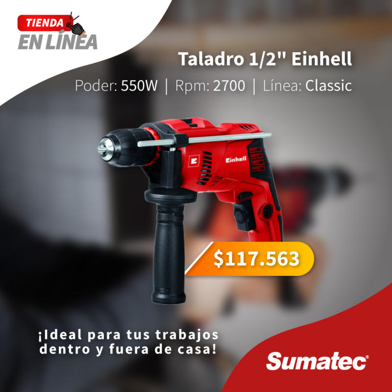 Taladro Th-Id 550 ideal para trabajos dentro y fuera del hogar